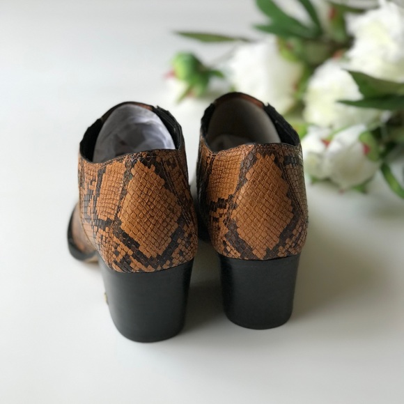 Coach Perri Snake Print Caramel Western Booties - Picture 9 of 9